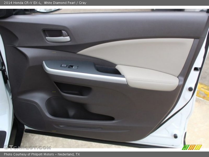 White Diamond Pearl / Gray 2014 Honda CR-V EX-L