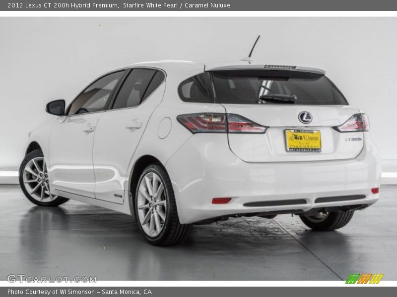 Starfire White Pearl / Caramel Nuluxe 2012 Lexus CT 200h Hybrid Premium
