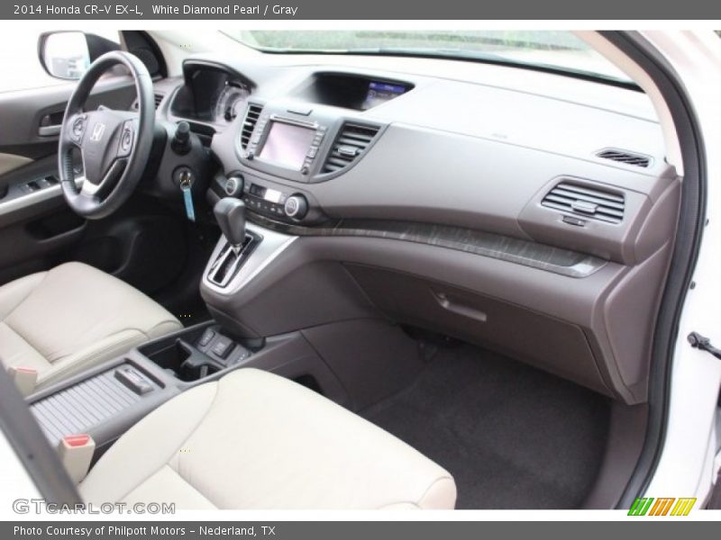 White Diamond Pearl / Gray 2014 Honda CR-V EX-L