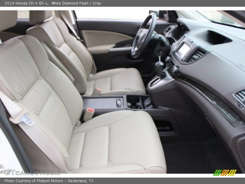 White Diamond Pearl / Gray 2014 Honda CR-V EX-L