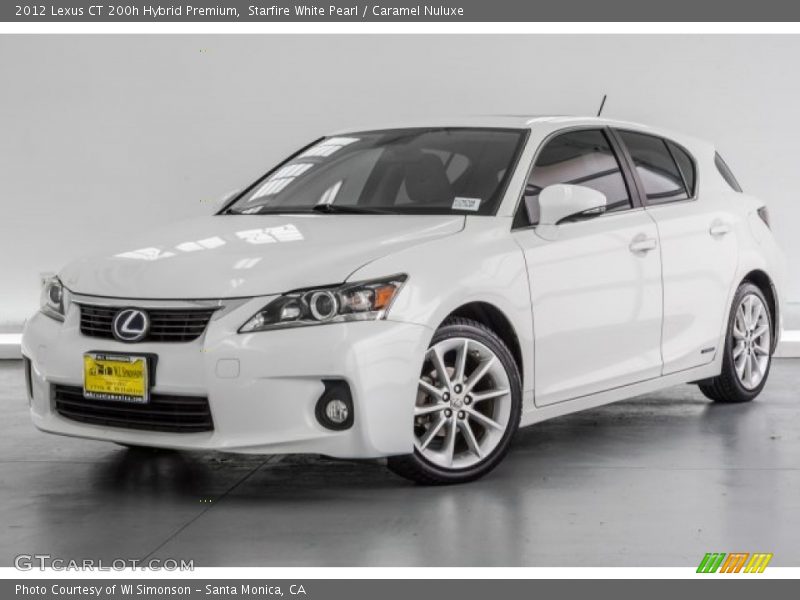 Starfire White Pearl / Caramel Nuluxe 2012 Lexus CT 200h Hybrid Premium