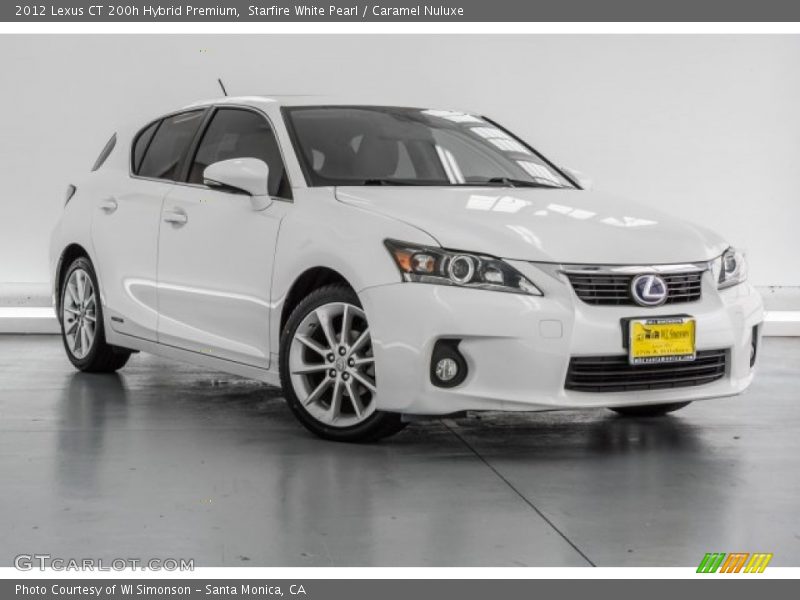 Starfire White Pearl / Caramel Nuluxe 2012 Lexus CT 200h Hybrid Premium