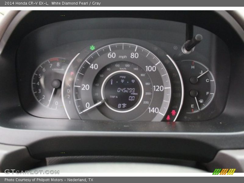 White Diamond Pearl / Gray 2014 Honda CR-V EX-L