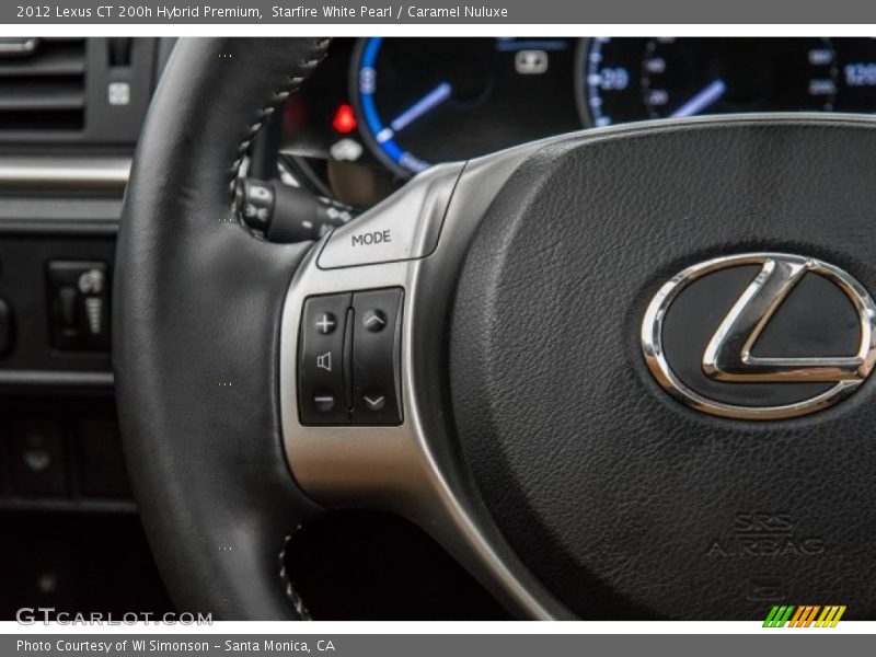 Starfire White Pearl / Caramel Nuluxe 2012 Lexus CT 200h Hybrid Premium