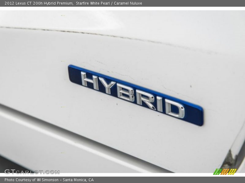 Starfire White Pearl / Caramel Nuluxe 2012 Lexus CT 200h Hybrid Premium