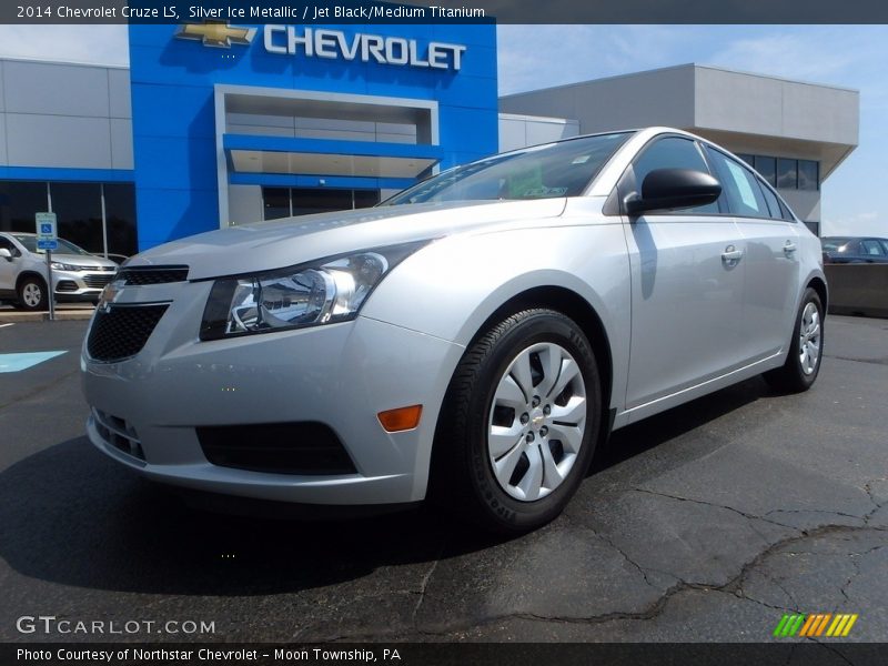 Silver Ice Metallic / Jet Black/Medium Titanium 2014 Chevrolet Cruze LS