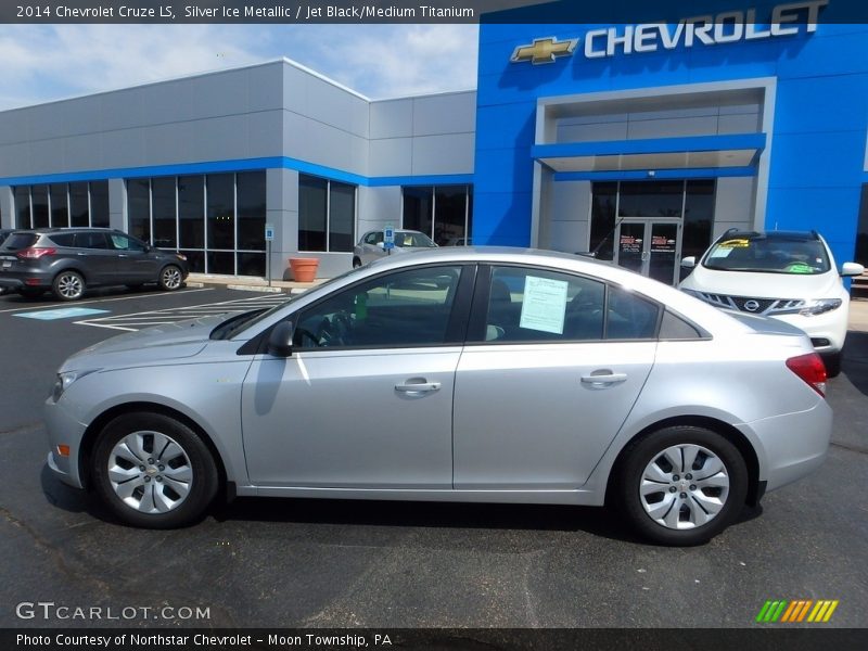 Silver Ice Metallic / Jet Black/Medium Titanium 2014 Chevrolet Cruze LS