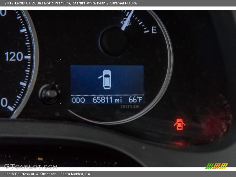 Starfire White Pearl / Caramel Nuluxe 2012 Lexus CT 200h Hybrid Premium
