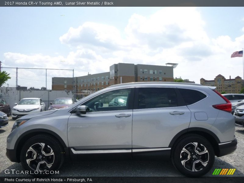 Lunar Silver Metallic / Black 2017 Honda CR-V Touring AWD