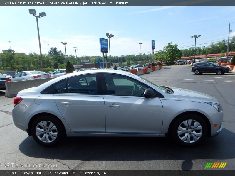 Silver Ice Metallic / Jet Black/Medium Titanium 2014 Chevrolet Cruze LS