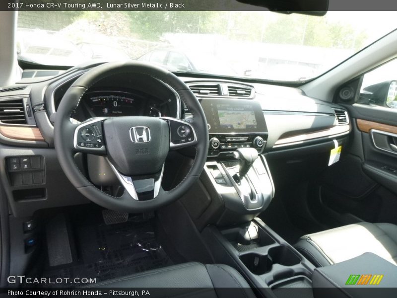 Lunar Silver Metallic / Black 2017 Honda CR-V Touring AWD