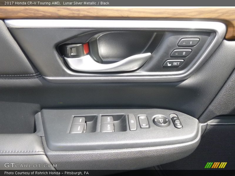 Lunar Silver Metallic / Black 2017 Honda CR-V Touring AWD