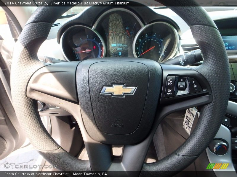 Silver Ice Metallic / Jet Black/Medium Titanium 2014 Chevrolet Cruze LS