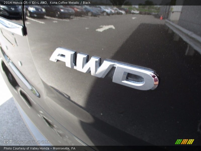 Kona Coffee Metallic / Black 2014 Honda CR-V EX-L AWD