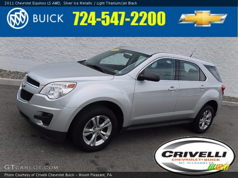 Silver Ice Metallic / Light Titanium/Jet Black 2011 Chevrolet Equinox LS AWD