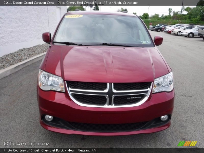 Deep Cherry Red Crystal Pearl / Black/Light Graystone 2011 Dodge Grand Caravan Crew