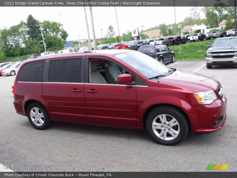 Deep Cherry Red Crystal Pearl / Black/Light Graystone 2011 Dodge Grand Caravan Crew