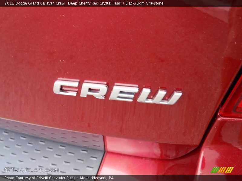 Deep Cherry Red Crystal Pearl / Black/Light Graystone 2011 Dodge Grand Caravan Crew