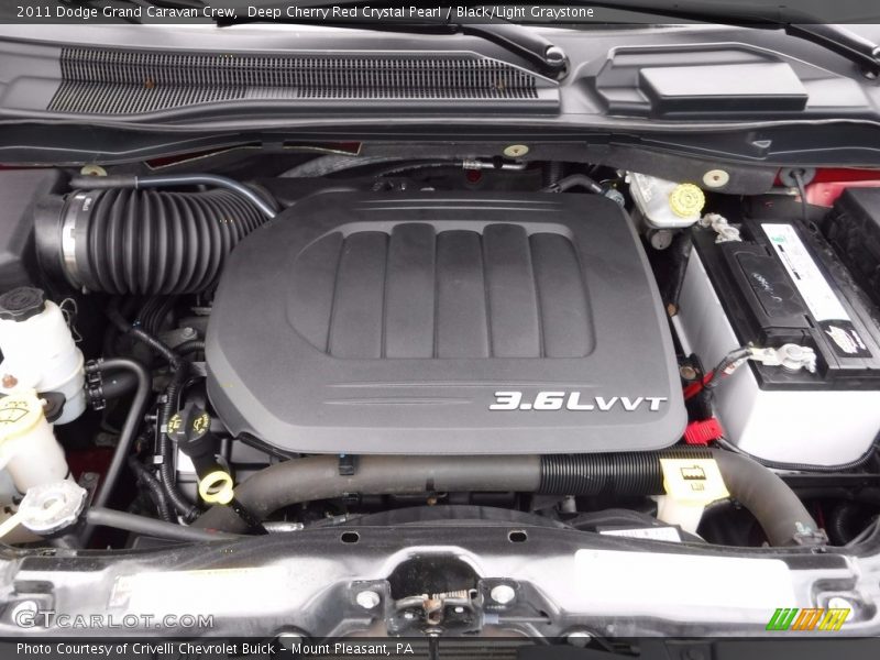 Deep Cherry Red Crystal Pearl / Black/Light Graystone 2011 Dodge Grand Caravan Crew