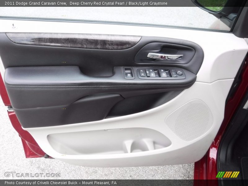 Deep Cherry Red Crystal Pearl / Black/Light Graystone 2011 Dodge Grand Caravan Crew
