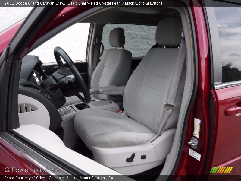 Deep Cherry Red Crystal Pearl / Black/Light Graystone 2011 Dodge Grand Caravan Crew
