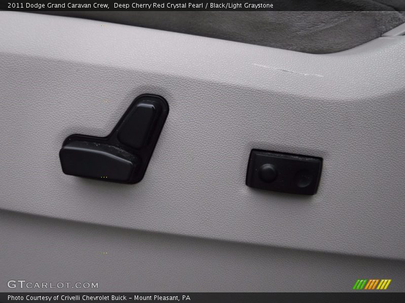 Deep Cherry Red Crystal Pearl / Black/Light Graystone 2011 Dodge Grand Caravan Crew