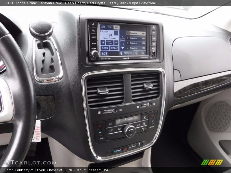 Deep Cherry Red Crystal Pearl / Black/Light Graystone 2011 Dodge Grand Caravan Crew