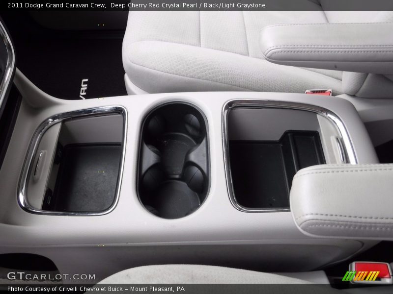Deep Cherry Red Crystal Pearl / Black/Light Graystone 2011 Dodge Grand Caravan Crew
