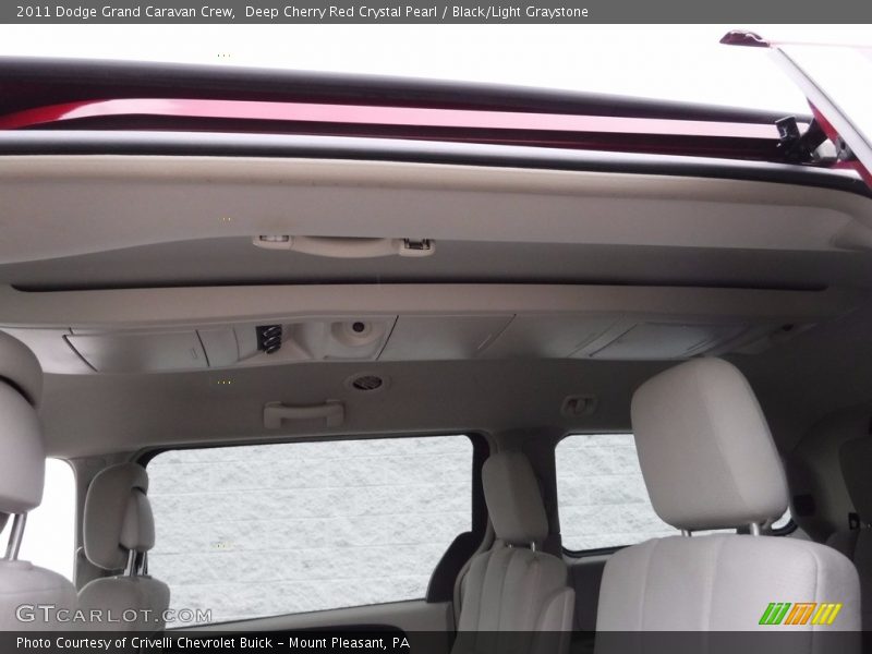 Deep Cherry Red Crystal Pearl / Black/Light Graystone 2011 Dodge Grand Caravan Crew
