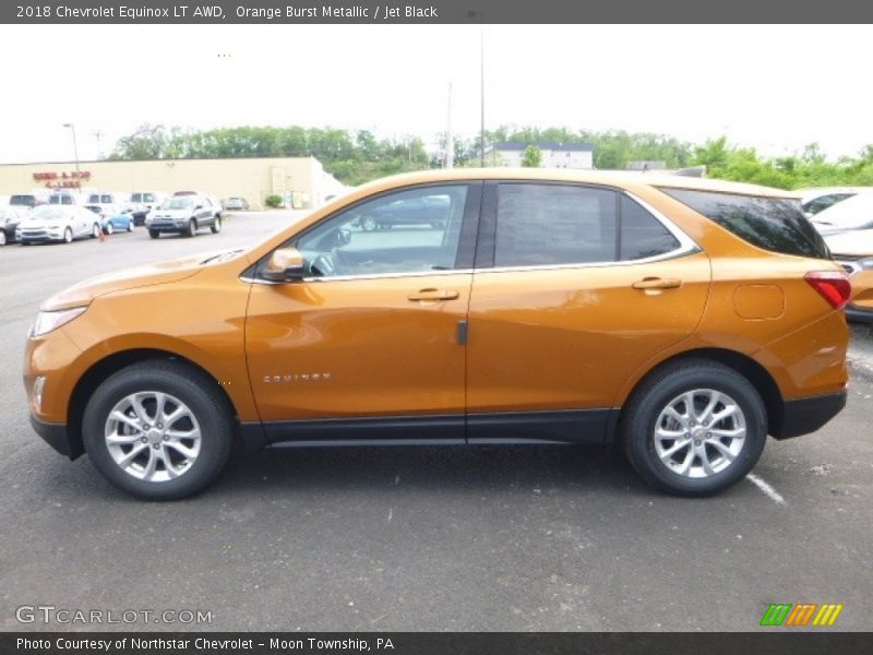 Orange Burst Metallic / Jet Black 2018 Chevrolet Equinox LT AWD