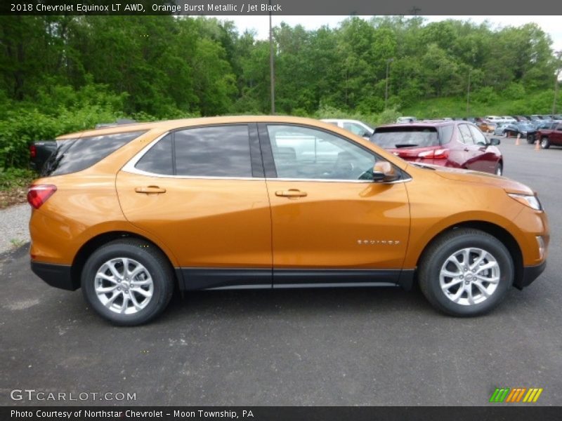 Orange Burst Metallic / Jet Black 2018 Chevrolet Equinox LT AWD