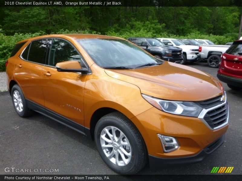 Orange Burst Metallic / Jet Black 2018 Chevrolet Equinox LT AWD