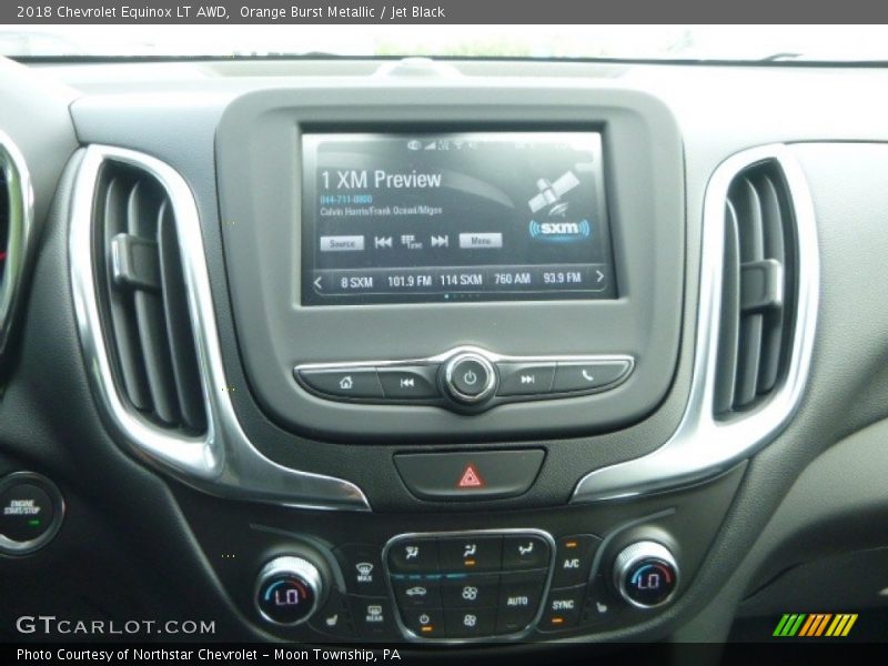 Orange Burst Metallic / Jet Black 2018 Chevrolet Equinox LT AWD