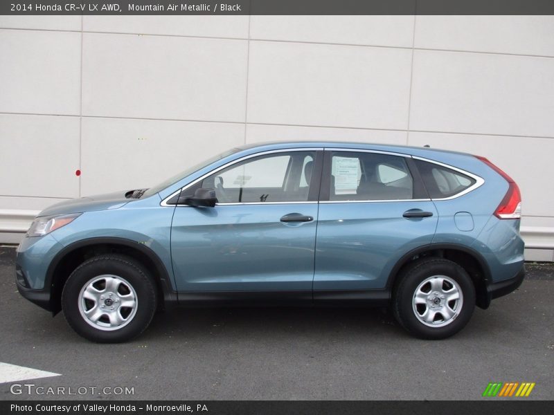 Mountain Air Metallic / Black 2014 Honda CR-V LX AWD