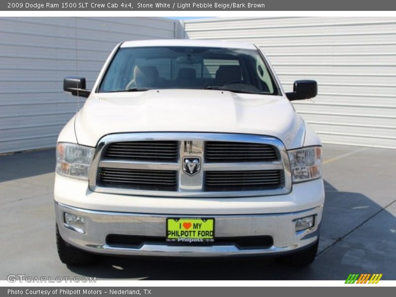 Stone White / Light Pebble Beige/Bark Brown 2009 Dodge Ram 1500 SLT Crew Cab 4x4