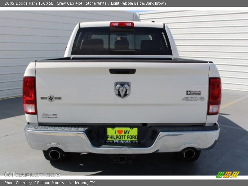 Stone White / Light Pebble Beige/Bark Brown 2009 Dodge Ram 1500 SLT Crew Cab 4x4