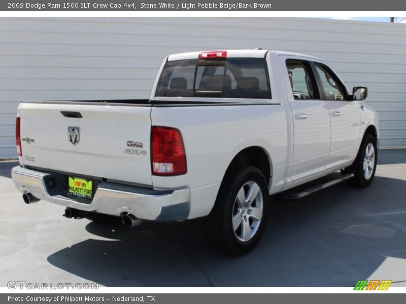 Stone White / Light Pebble Beige/Bark Brown 2009 Dodge Ram 1500 SLT Crew Cab 4x4
