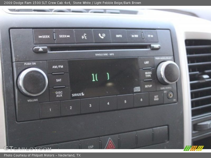 Stone White / Light Pebble Beige/Bark Brown 2009 Dodge Ram 1500 SLT Crew Cab 4x4