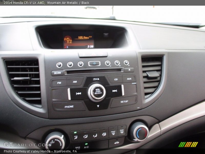 Mountain Air Metallic / Black 2014 Honda CR-V LX AWD