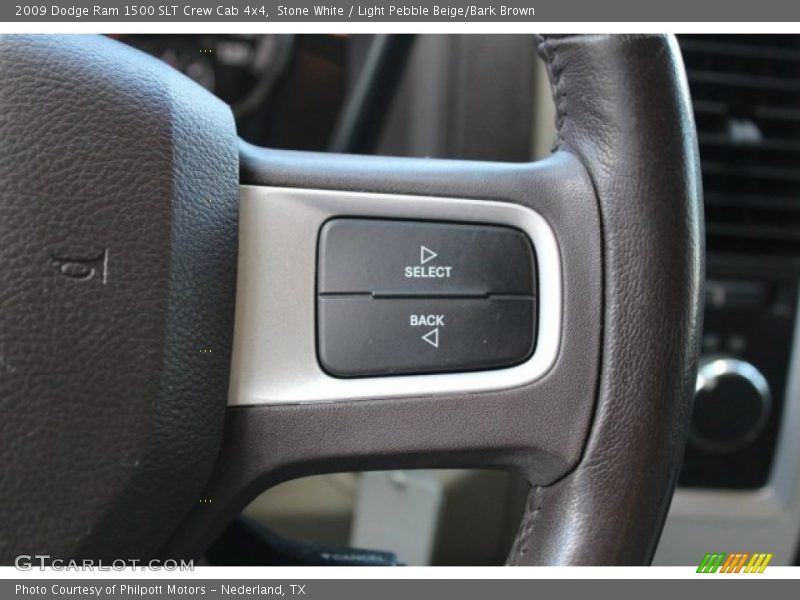 Stone White / Light Pebble Beige/Bark Brown 2009 Dodge Ram 1500 SLT Crew Cab 4x4
