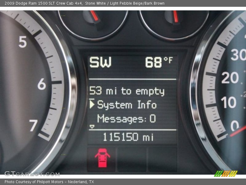 Stone White / Light Pebble Beige/Bark Brown 2009 Dodge Ram 1500 SLT Crew Cab 4x4