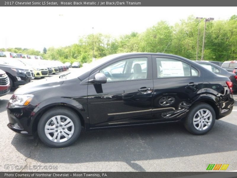 Mosaic Black Metallic / Jet Black/Dark Titanium 2017 Chevrolet Sonic LS Sedan