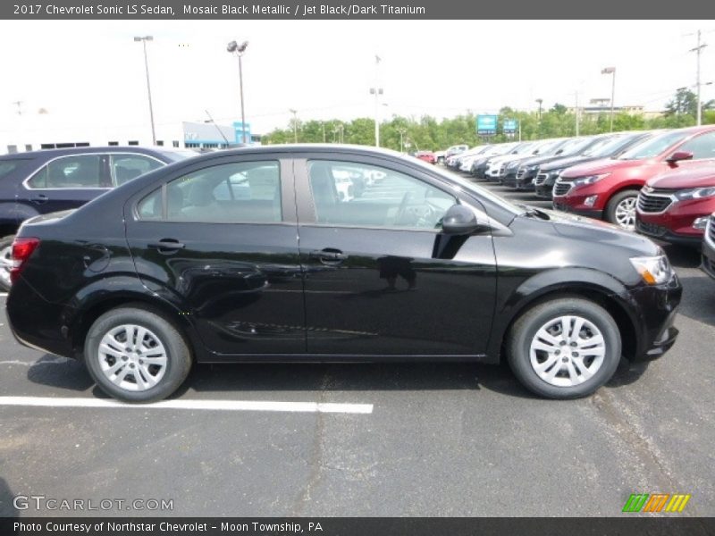 Mosaic Black Metallic / Jet Black/Dark Titanium 2017 Chevrolet Sonic LS Sedan