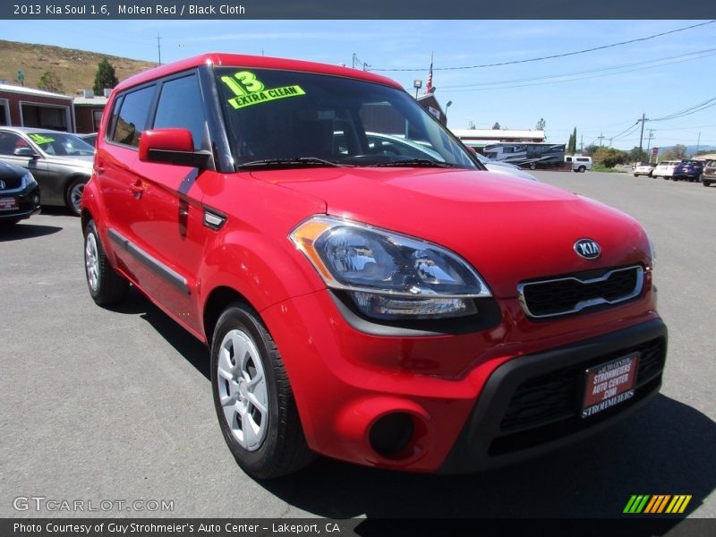 Molten Red / Black Cloth 2013 Kia Soul 1.6