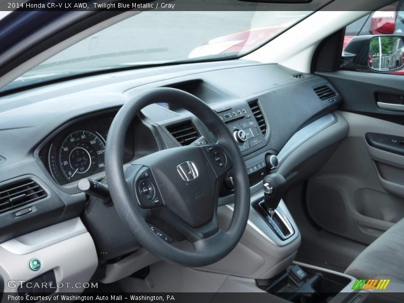 Twilight Blue Metallic / Gray 2014 Honda CR-V LX AWD