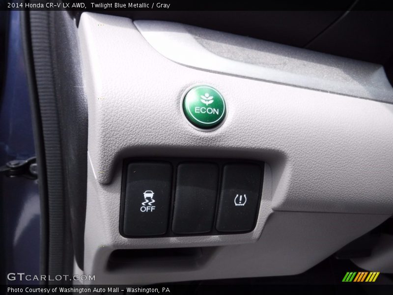 Twilight Blue Metallic / Gray 2014 Honda CR-V LX AWD