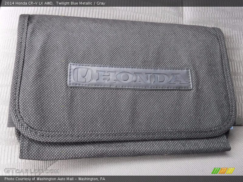 Twilight Blue Metallic / Gray 2014 Honda CR-V LX AWD