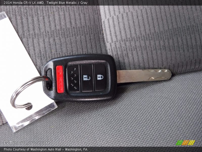Twilight Blue Metallic / Gray 2014 Honda CR-V LX AWD