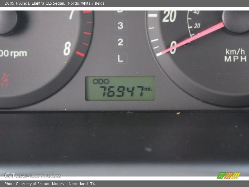 Nordic White / Beige 2005 Hyundai Elantra GLS Sedan