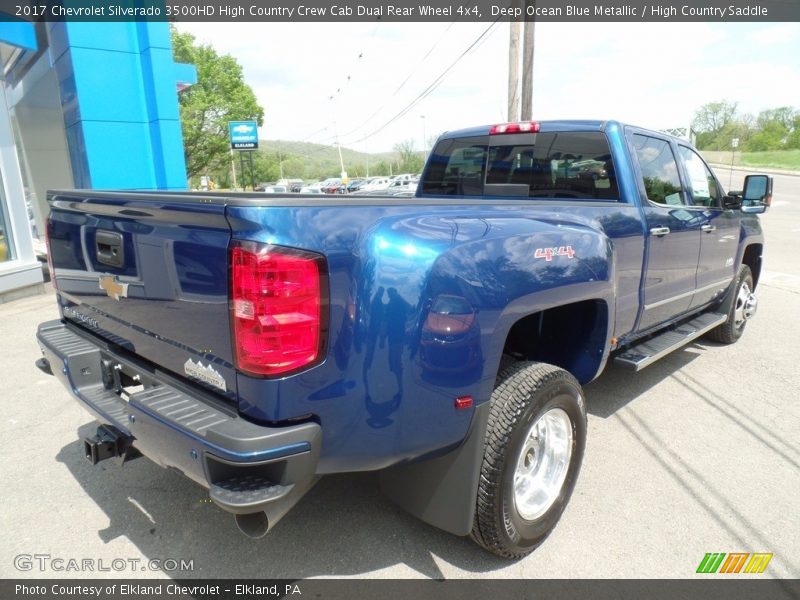 Deep Ocean Blue Metallic / High Country Saddle 2017 Chevrolet Silverado 3500HD High Country Crew Cab Dual Rear Wheel 4x4